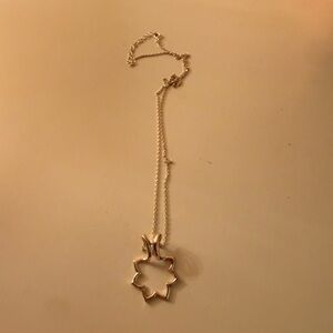 Sterling Silver Flower Pendant Ring Holder Necklace